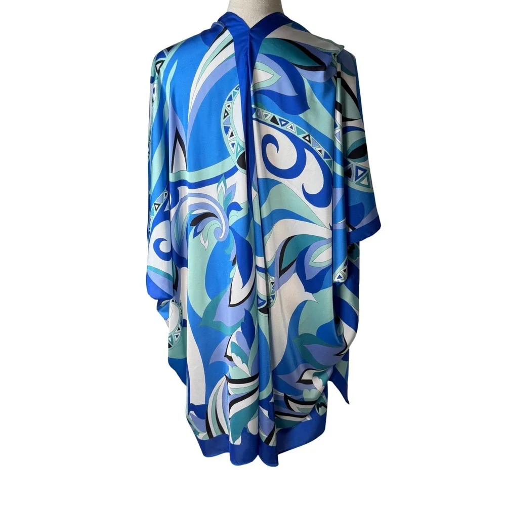 Jean-Pierre Klifa Paris Principe Kimono‎ Wrap NWT UPF 50+ Resortwear Coverup OS